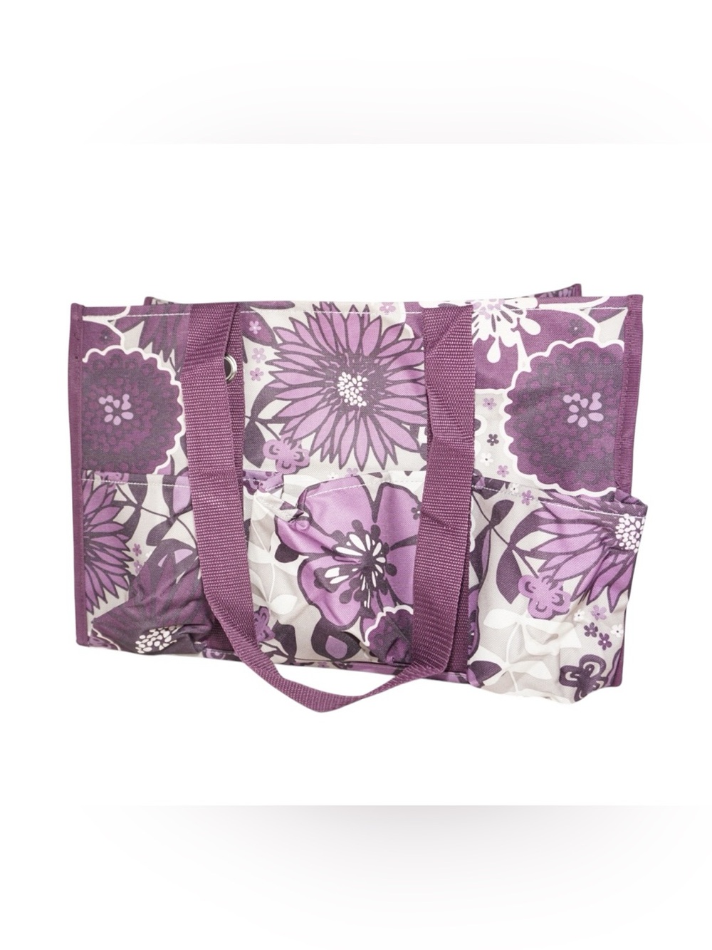 Thirty-one BOGO FREE SALE Purple Plum Awesome Medium Utility Tote - Picture 2 of 7